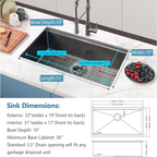 33 Gunmetal Kitchen Sink