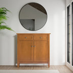 Warm Shaker Solid Wood Entryway Storage Cabinet