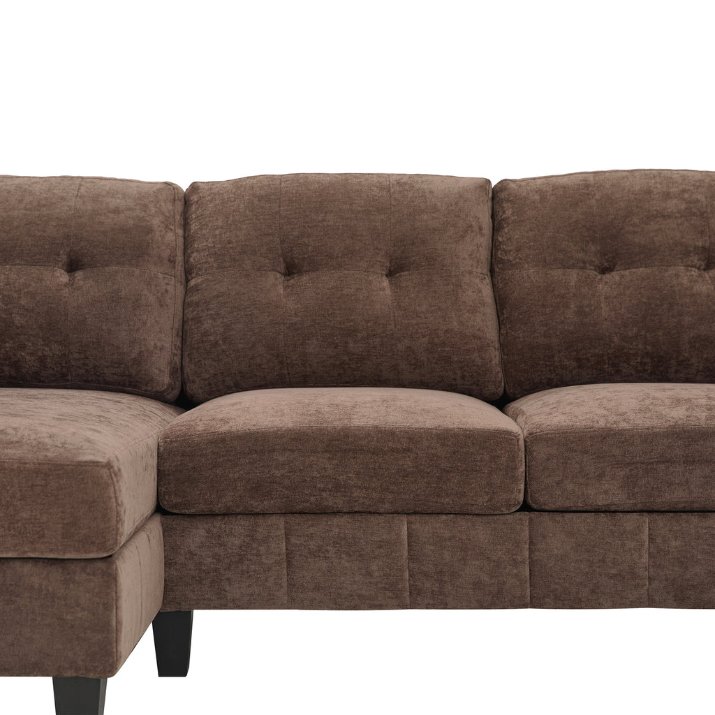 U-Shaped Sectional Sofa 103.5" Chenille Fabric Couch
