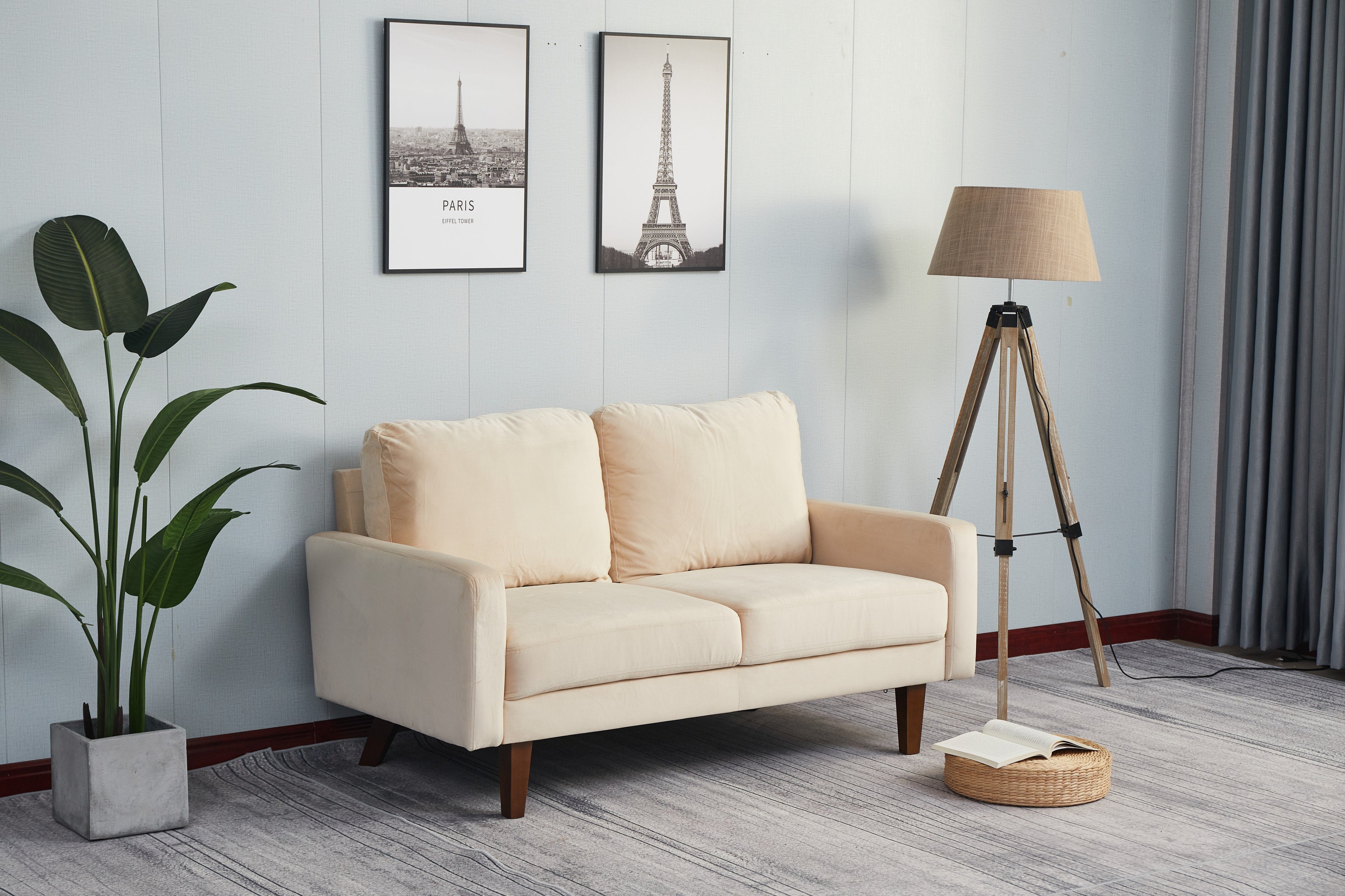 Beige Loveseat