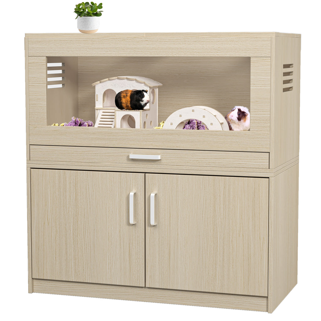Hamster Cage with Independent Storage Cabinet