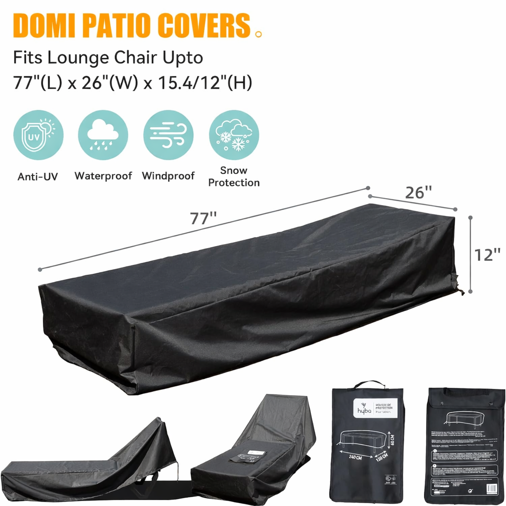 Waterproof Patio Lounge Chair Cover
