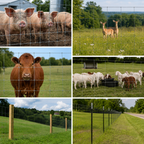 Farm Livestock Fence, 5.9" x 328FT Galvanized Iron Wire