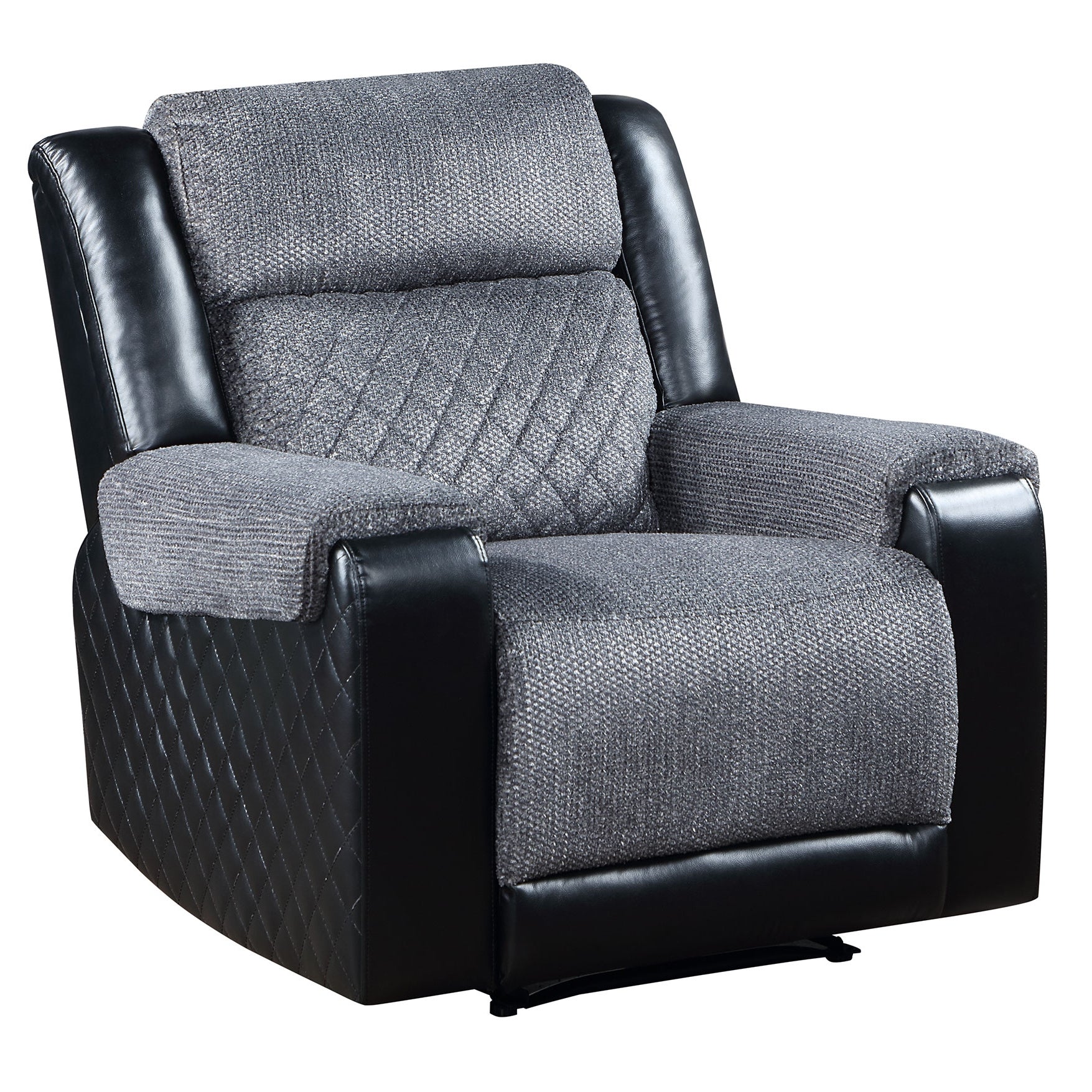 Alicia Grey/Black Reclining Sofa Loveseat and Chair