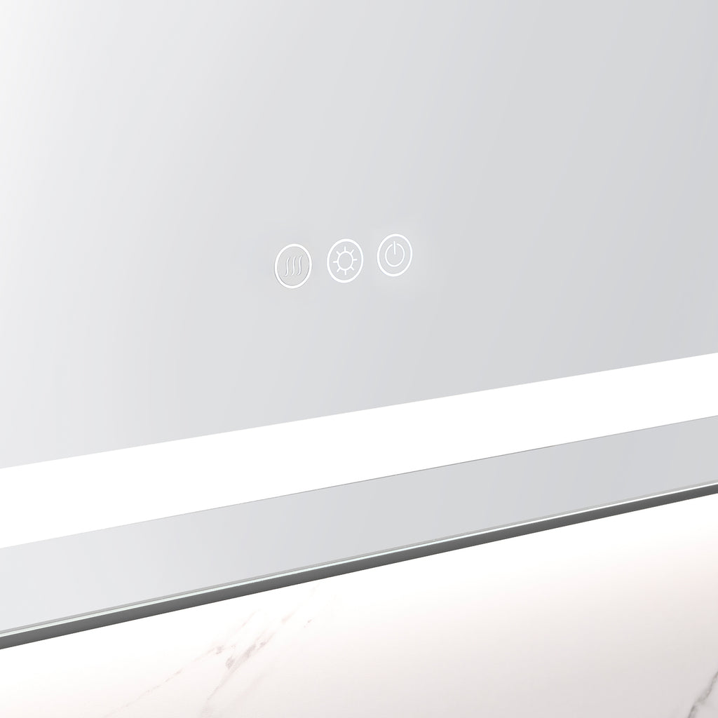 48" x 32" LED Bathroom Mirror with Front and Backlight