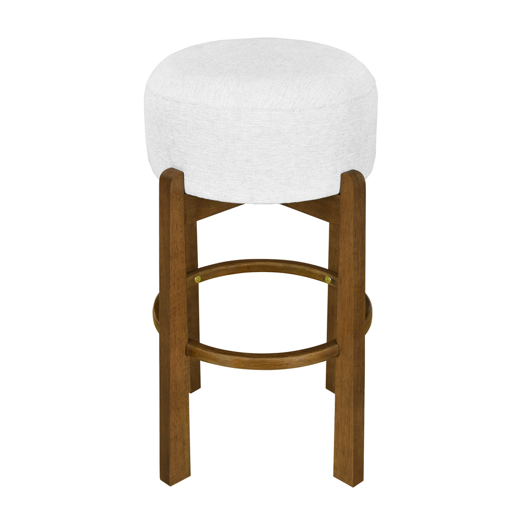 Vera Indoor Wooden Upholstered Barstool, Dark