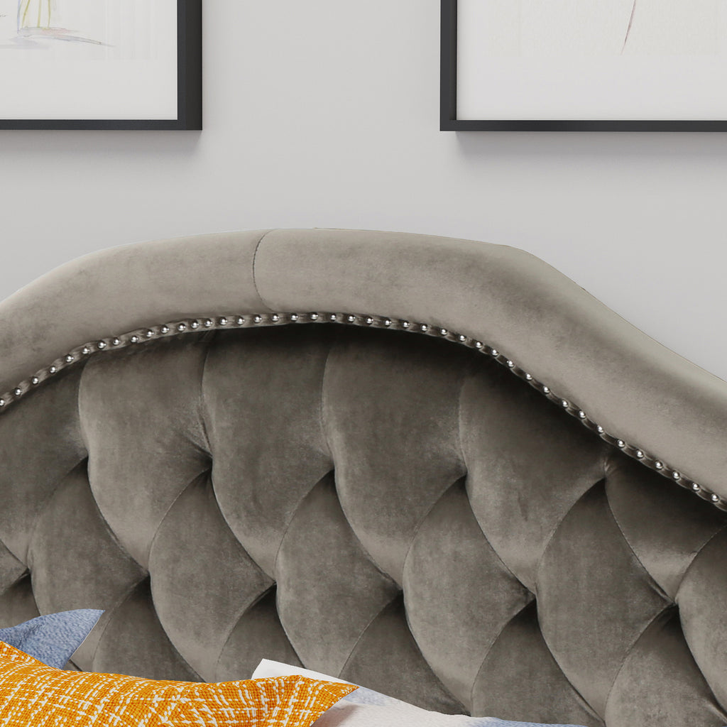 Tufted Upholstered Headboard Queen Size