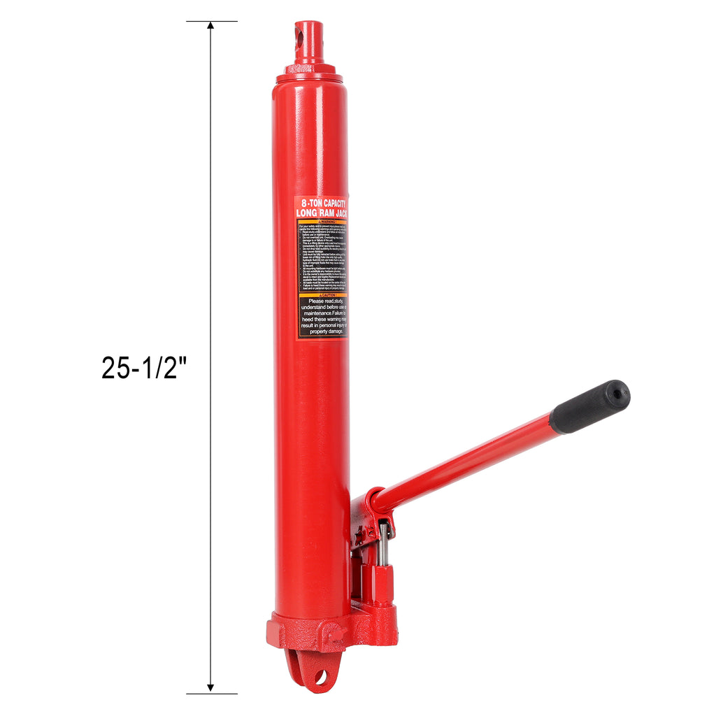 8 Ton Hydraulic Long Ram Jack - Dual Double Piston Pump