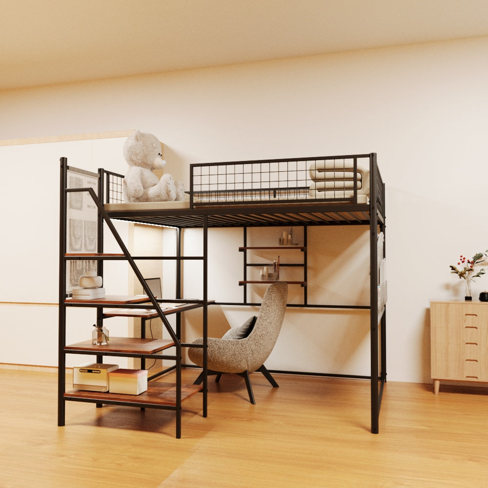 Full Size Loft Metal Bed