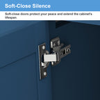 48" Bathroom Vanity Base Cabinet with 2 Soft-Close Double Doors & 9 Smooth Drawers
