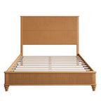 Solid Wood Bed Frame with Tall Headboard