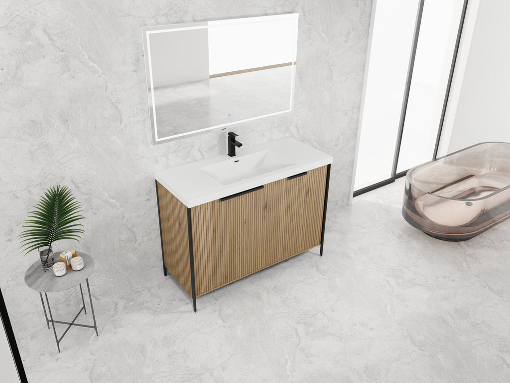 48" Freestanding Bathroom Vanity with Resin Sink