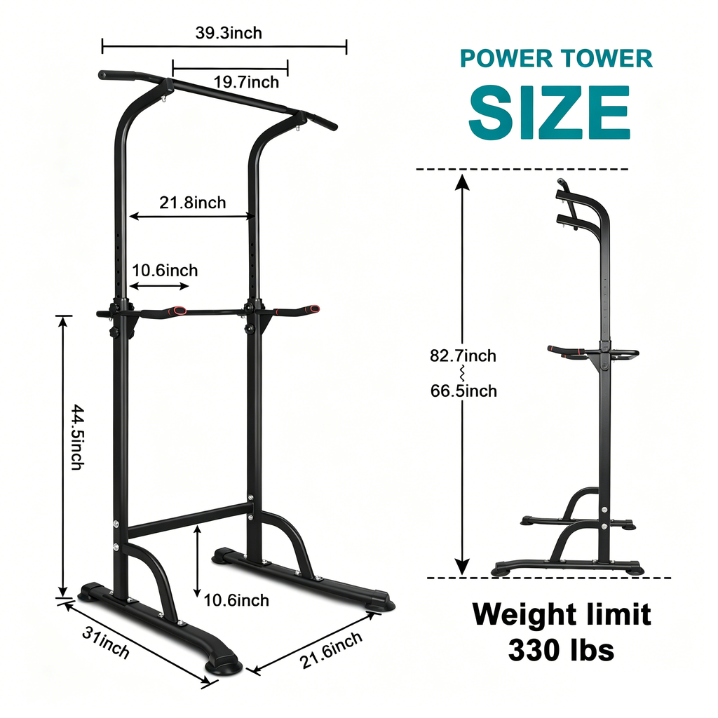 Sport Power Tower Workout Dip Station