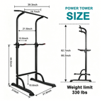 Sport Power Tower Workout Dip Station