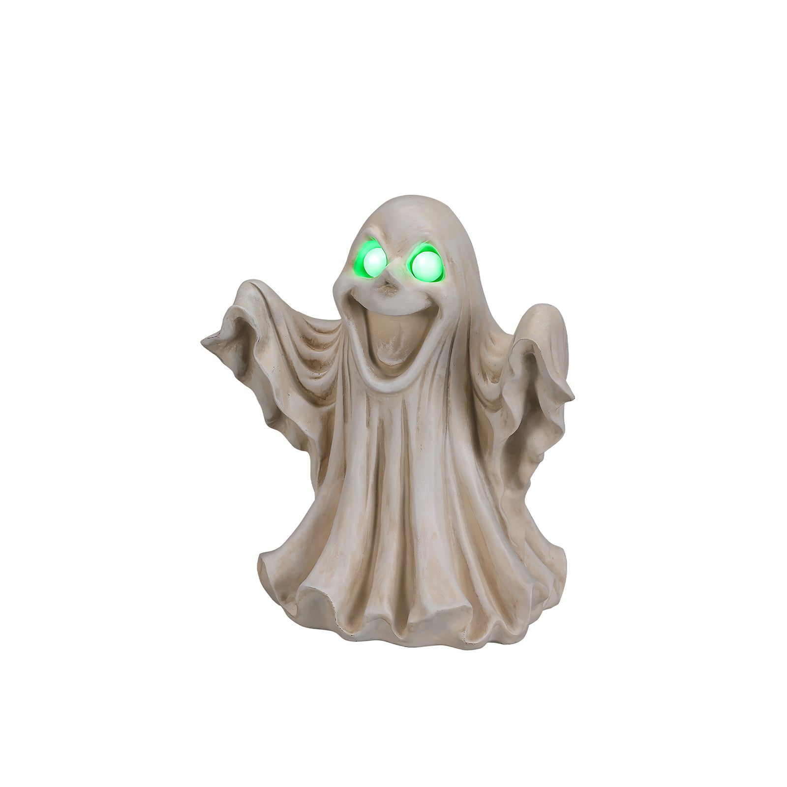 Halloween Ghost Figurine - LED Light Up with Glowing Eyes