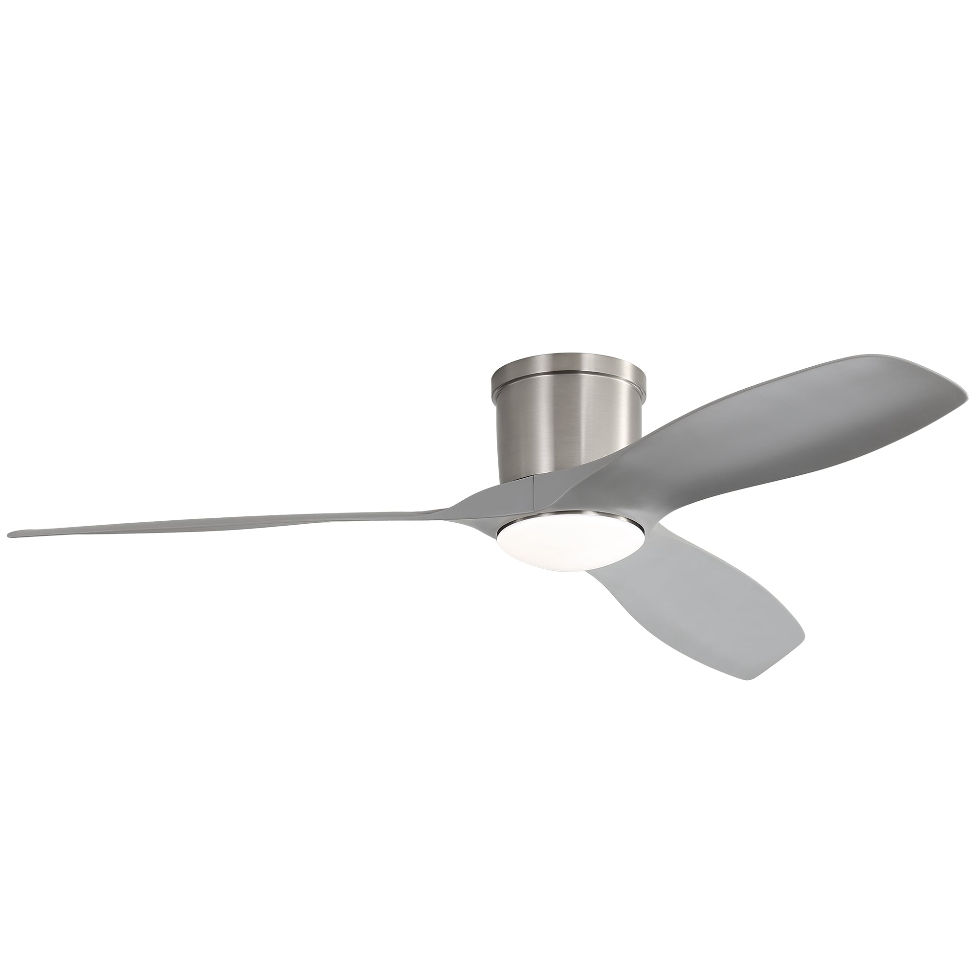 52 Inch Flush Mount Ceiling Fan with Dimmable LED Light