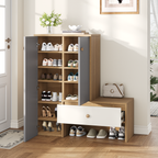 12 Pair Shoe Storage Organizer with Bench