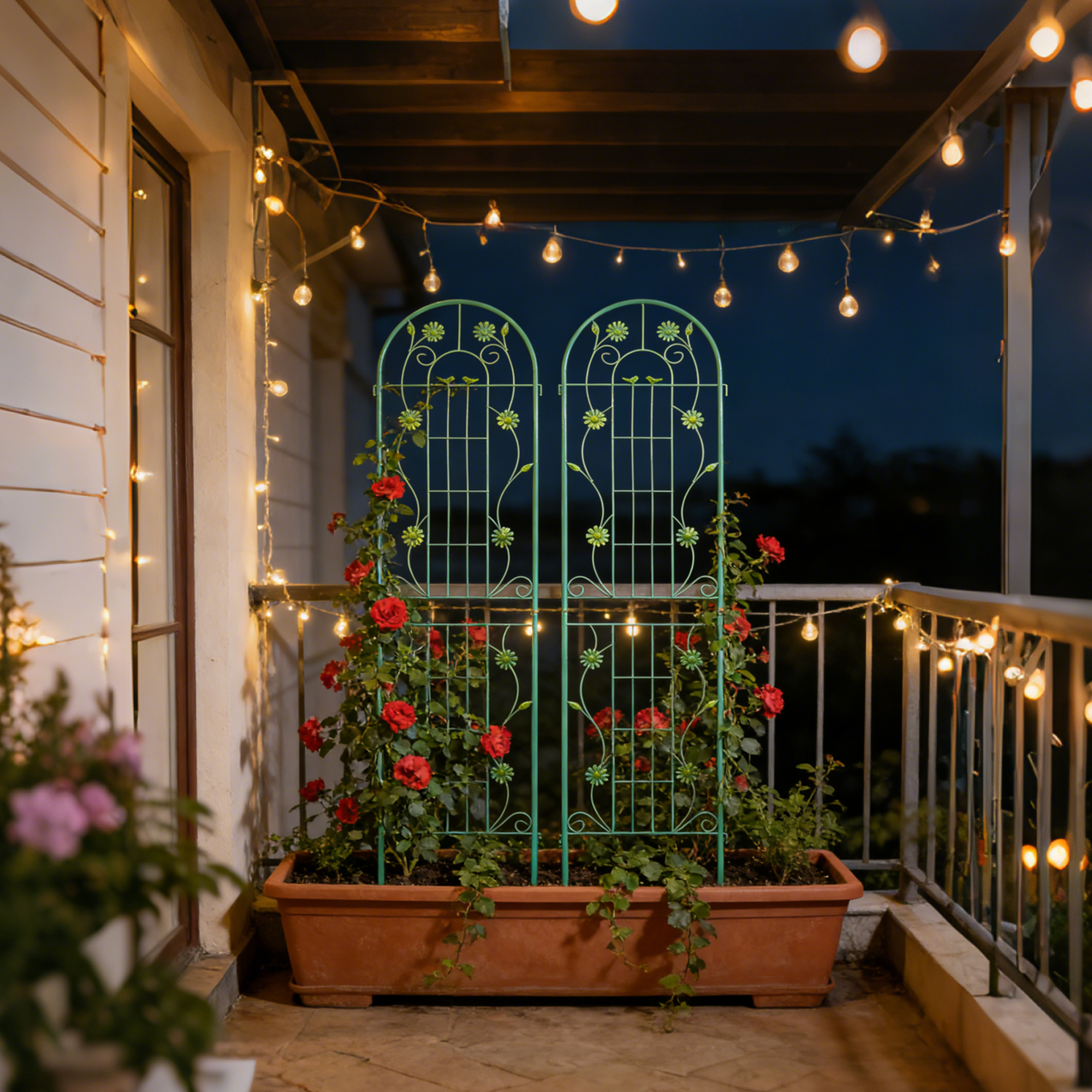 2 Pack Metal Garden Trellis 86.7" x 19.7"