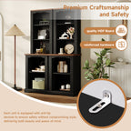 On-Trend Two-Piece Elegant Freestanding Tall Cabinet