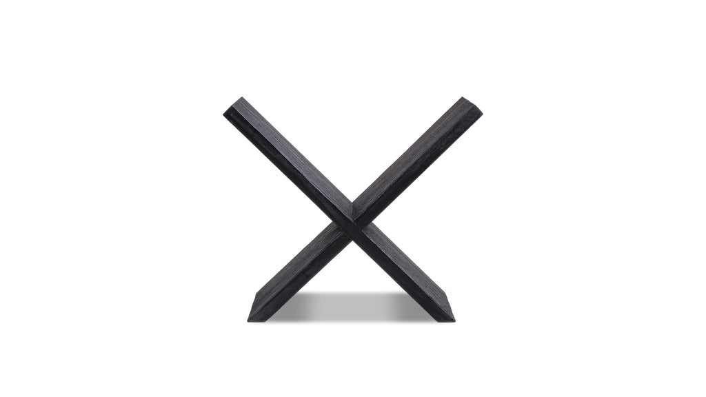 Otto 9-Inch X-Shaped Wood Display Shelf, Matte Black
