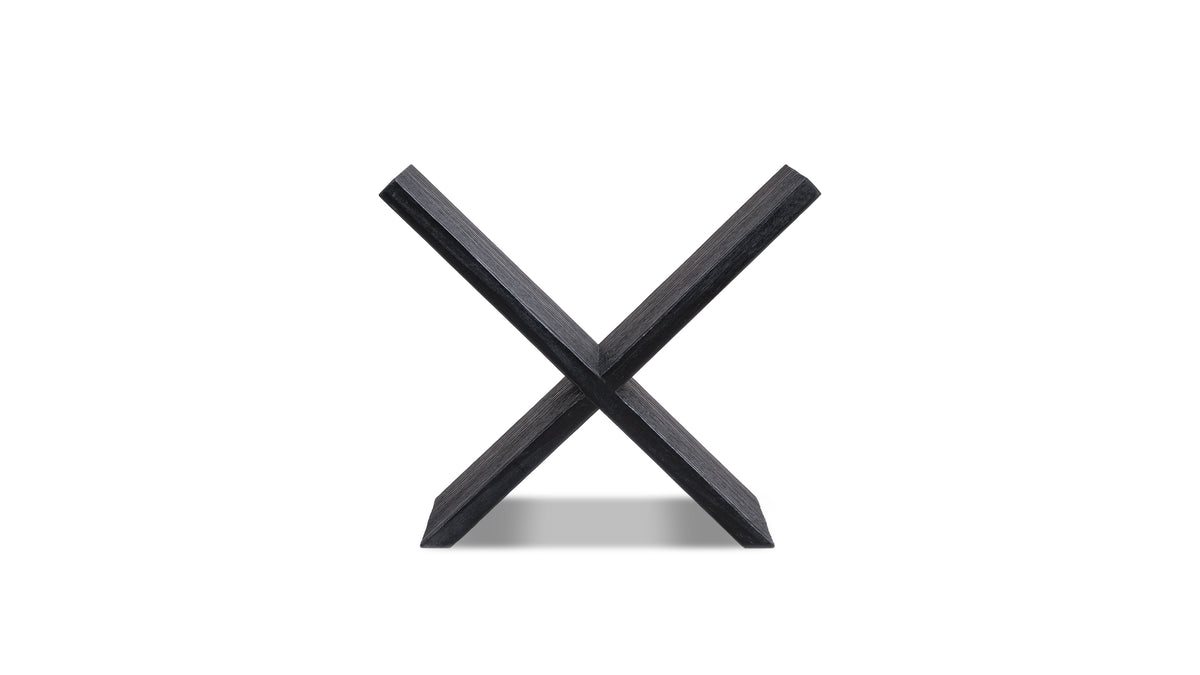 Otto 9-Inch X-Shaped Wood Display Shelf, Matte Black