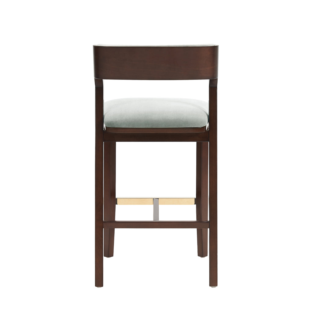Patricia Velvet Barstool with Backrest