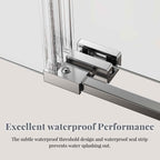 Frameless Single Sliding Shower Door with Towel Rail