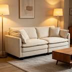 Modern 2-Seat Sectional Sofa with Waist Pillows