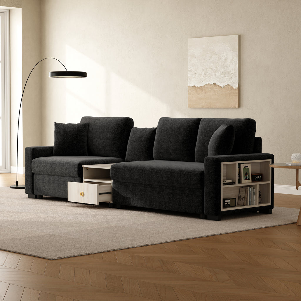 Modern Sofa Couch 111.8" Modular Sofa Upholstered 3-Seater
