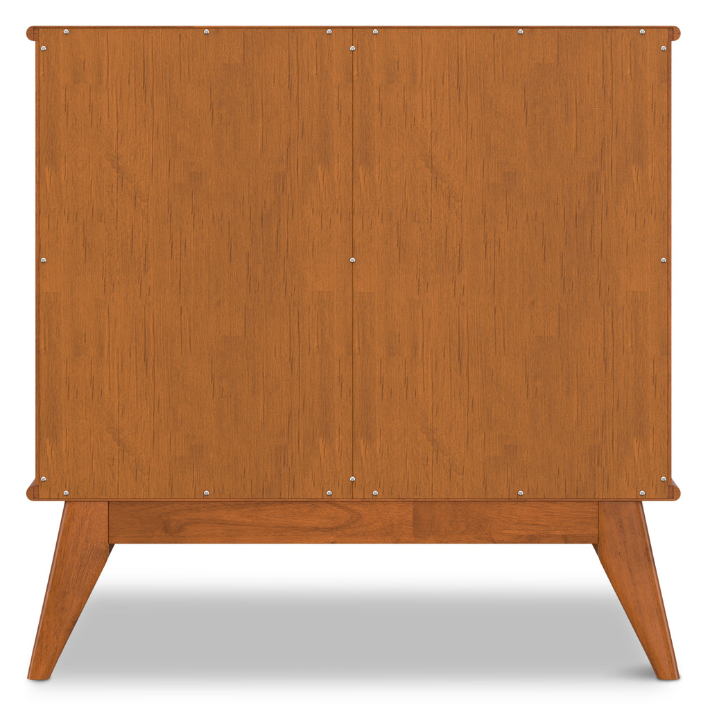 Draper 36 Inch Wide Solid Wood Mid Century Entryway Storage Cabinet