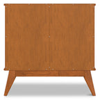 Draper 36 Inch Wide Solid Wood Mid Century Entryway Storage Cabinet
