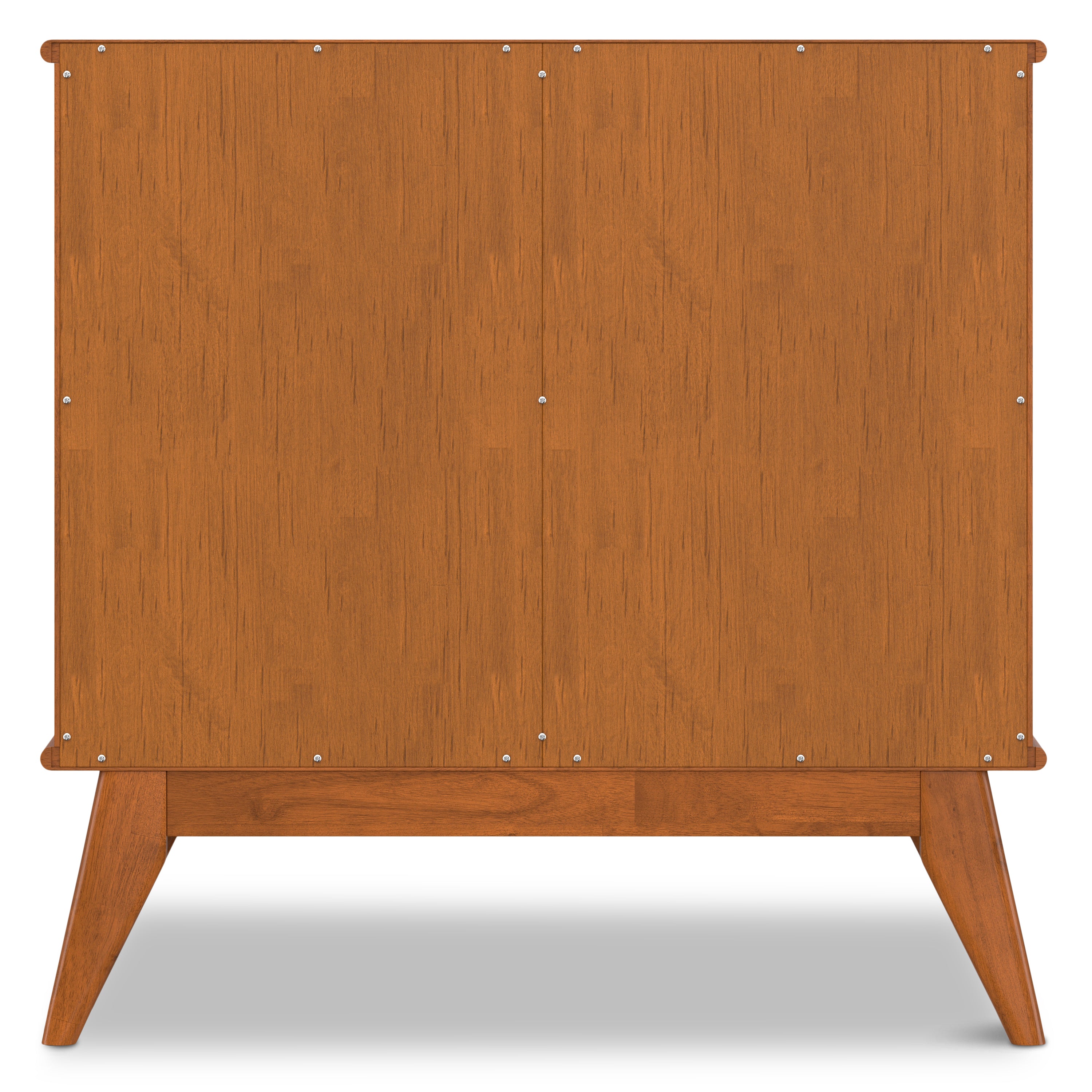 Draper 36 Inch Wide Solid Wood Mid Century Entryway Storage Cabinet