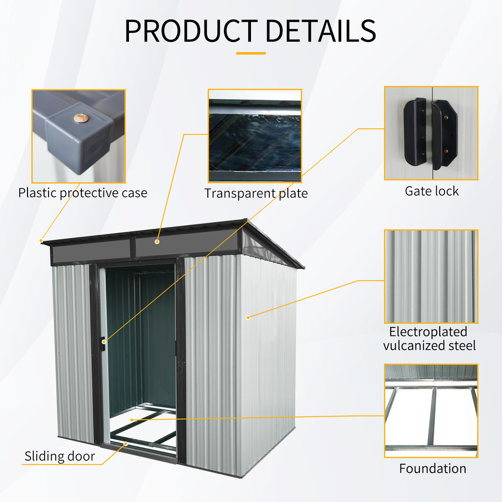 6ft x 5ft Outdoor Metal Storage Shed