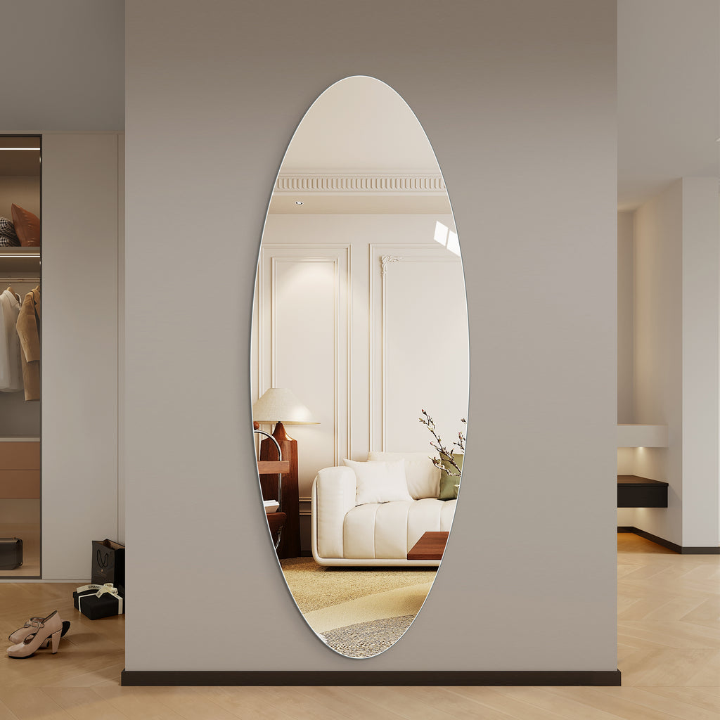 65" x 24" Full Length Wall Mirror - Oval Design