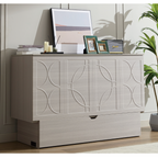 Cabinet Bed with Storage, Queen Bed, Folding Foam Mattress