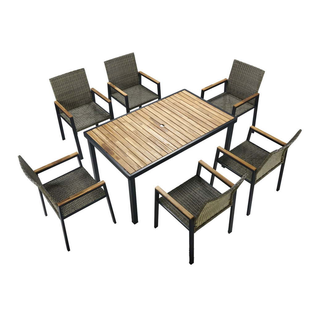 All Weather 7-Piece Patio Dining Table Set