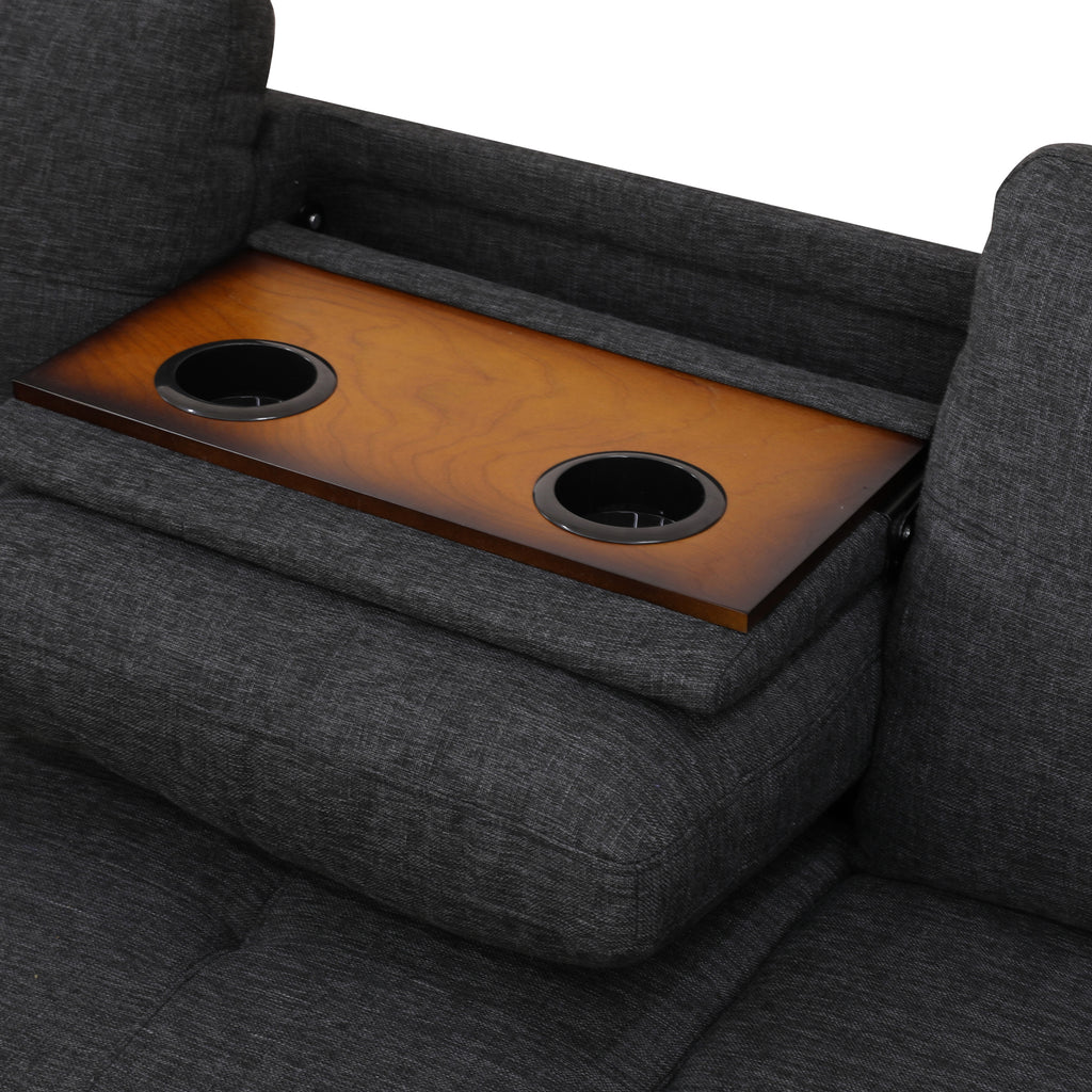 Reversible L-Shaped Sectional Couch with Storage Ottoman
