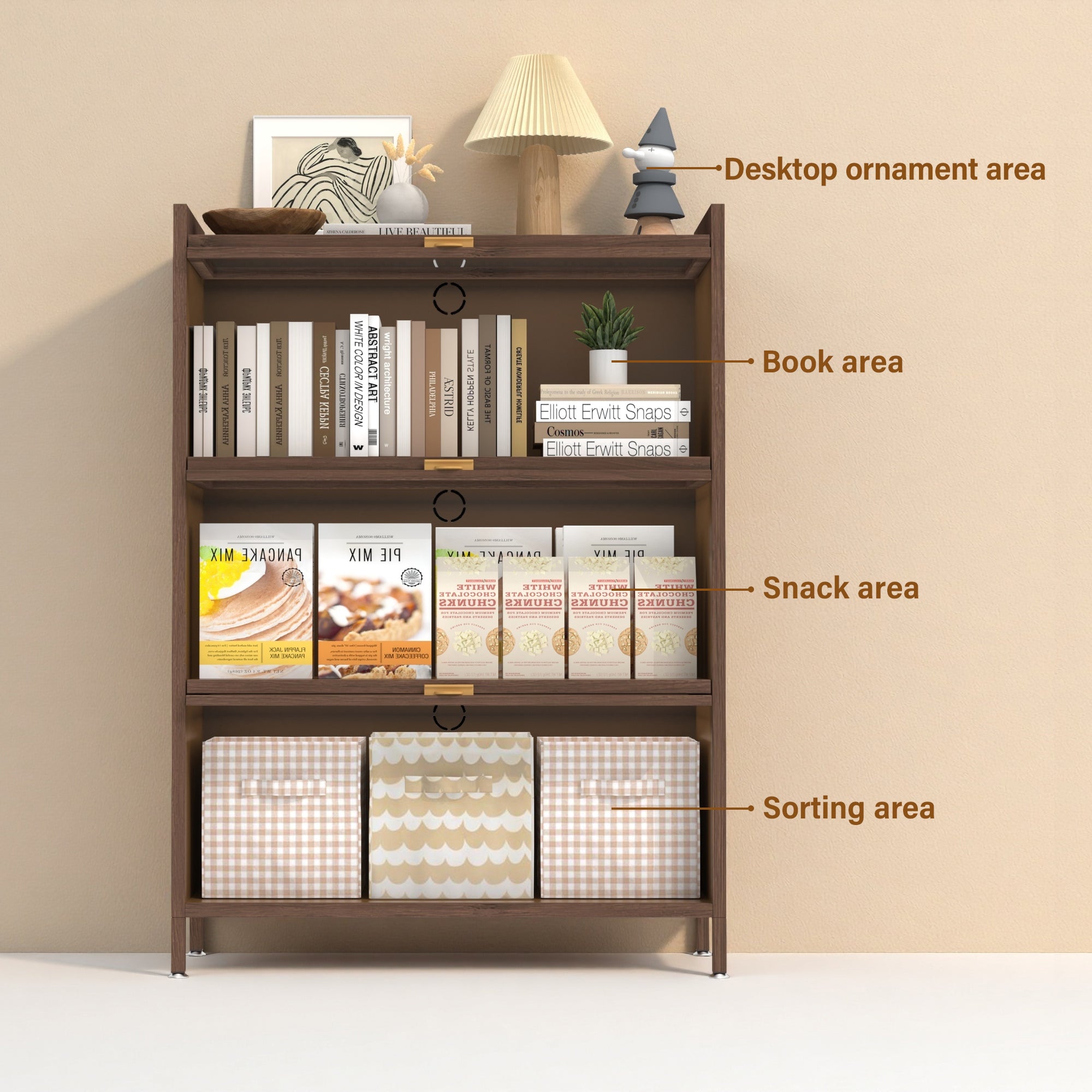44" Tall Metal 3 Flip Doors Cabinet