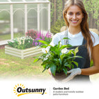 Outsunny 95" Galvanized Raised Garden Bed