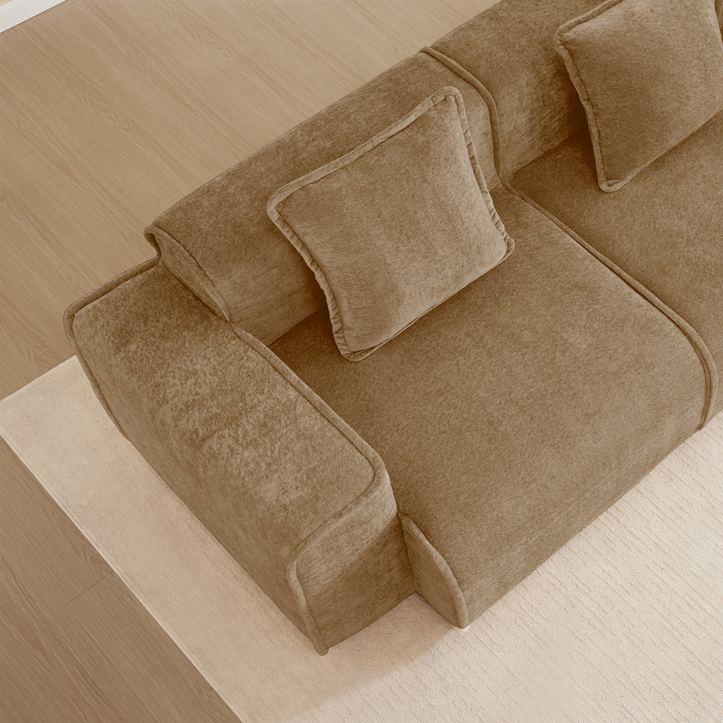 Streamlined Design Deep Seat Modular 3 Seat Sofa