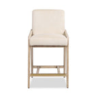 Arizona 25.5" Solid Ash Wood Upholstered Counter Stool