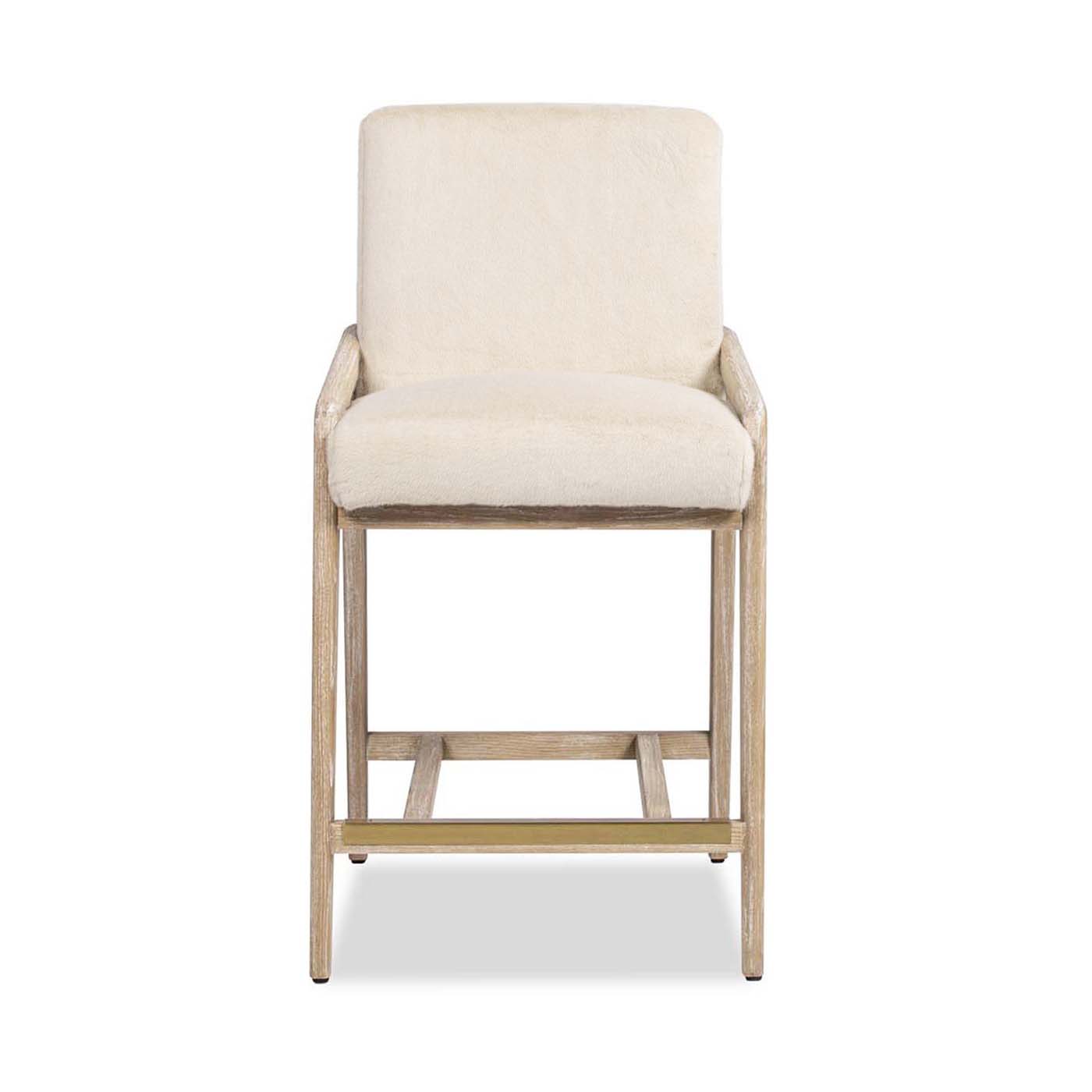 Arizona 25.5" Solid Ash Wood Upholstered Counter Stool