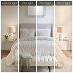King/Cal King Back Print Long Fur Comforter Mini Set