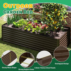 6x3x2ft Galvanized Raised Garden Bed
