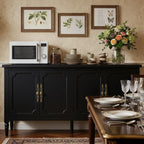 58.9" Stain Black Buffet Cabinet