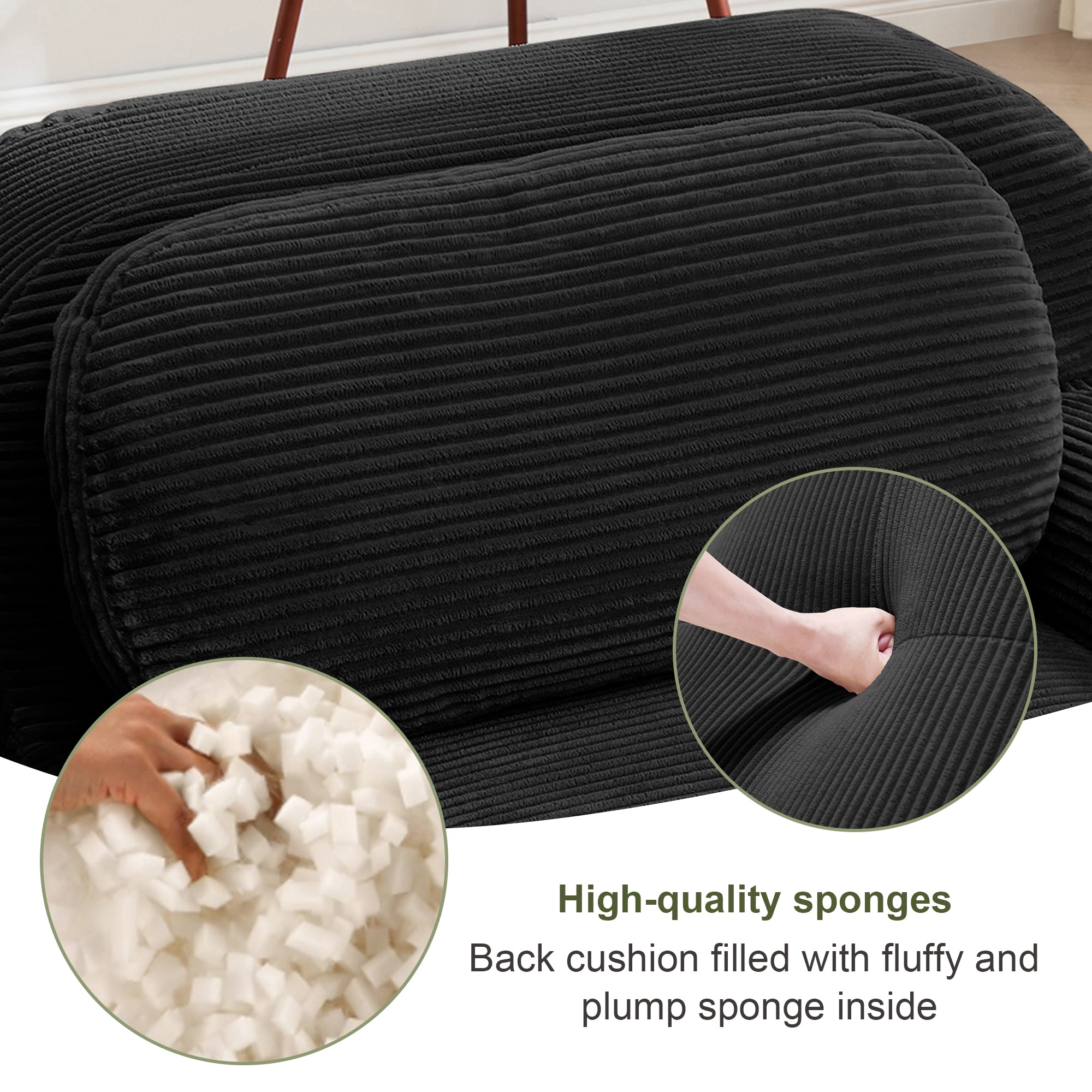 U-Shaped Modular Sofa with Ergonomic Design