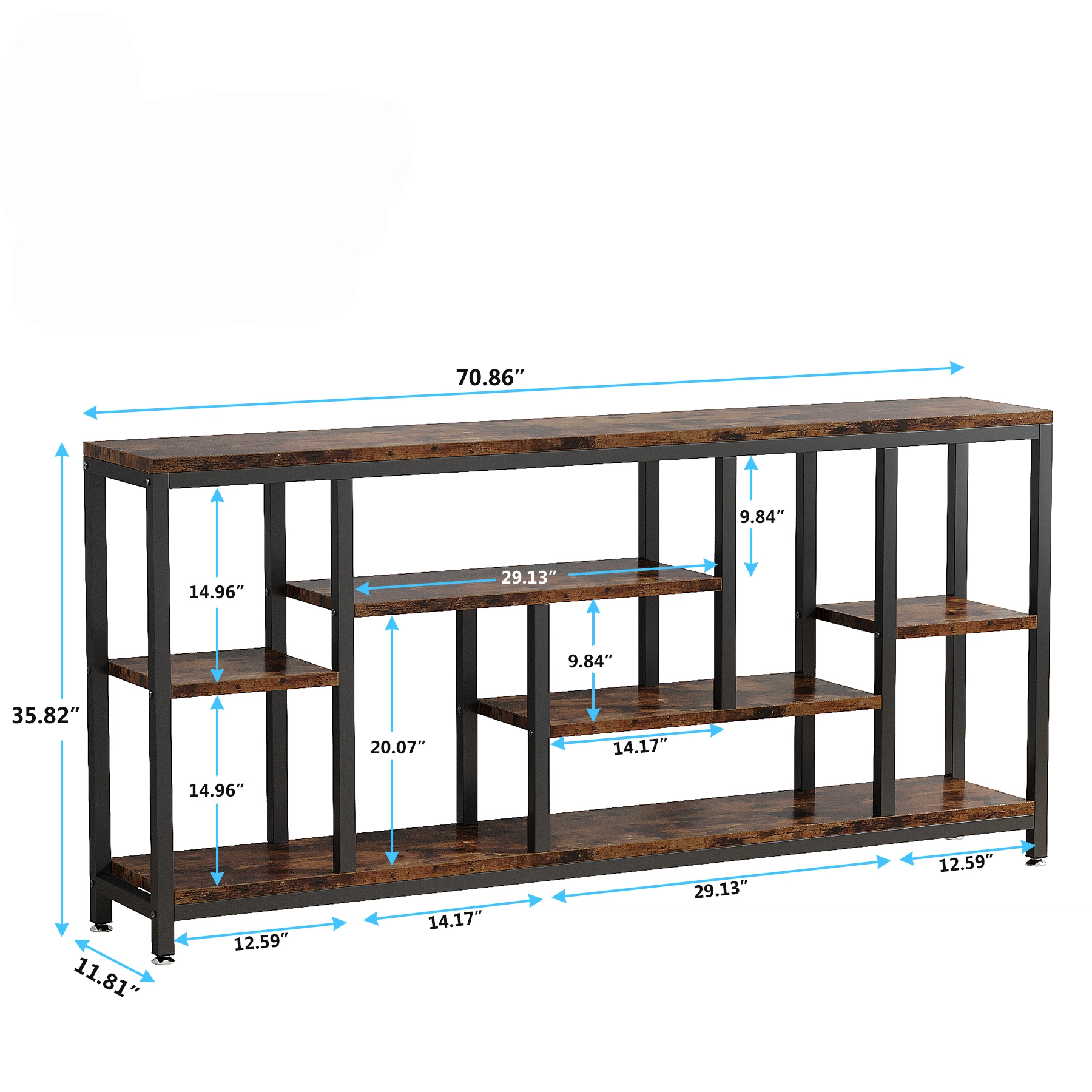 70.9" Extra Long Industrial Console Table