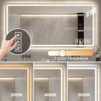 24X40 Inch LED Bathroom Mirror with Front Lights