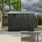 8x6FT Galvanized Steel Outdoor Storage Shed