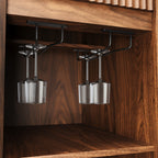 Fluted Buffet Wine Cabinet With Mini Fridge Nook